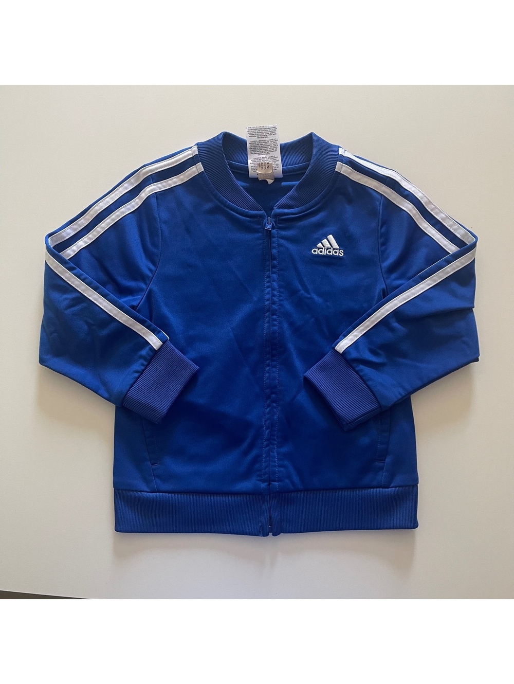 Adidas Toddler Boy's Size 3t Blue Althetic Zip Up Track Jacket